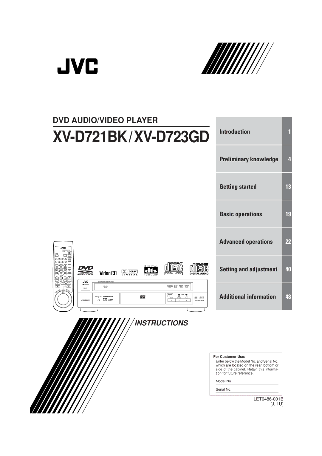 JVC manual XV-D721BK/XV-D723GD 