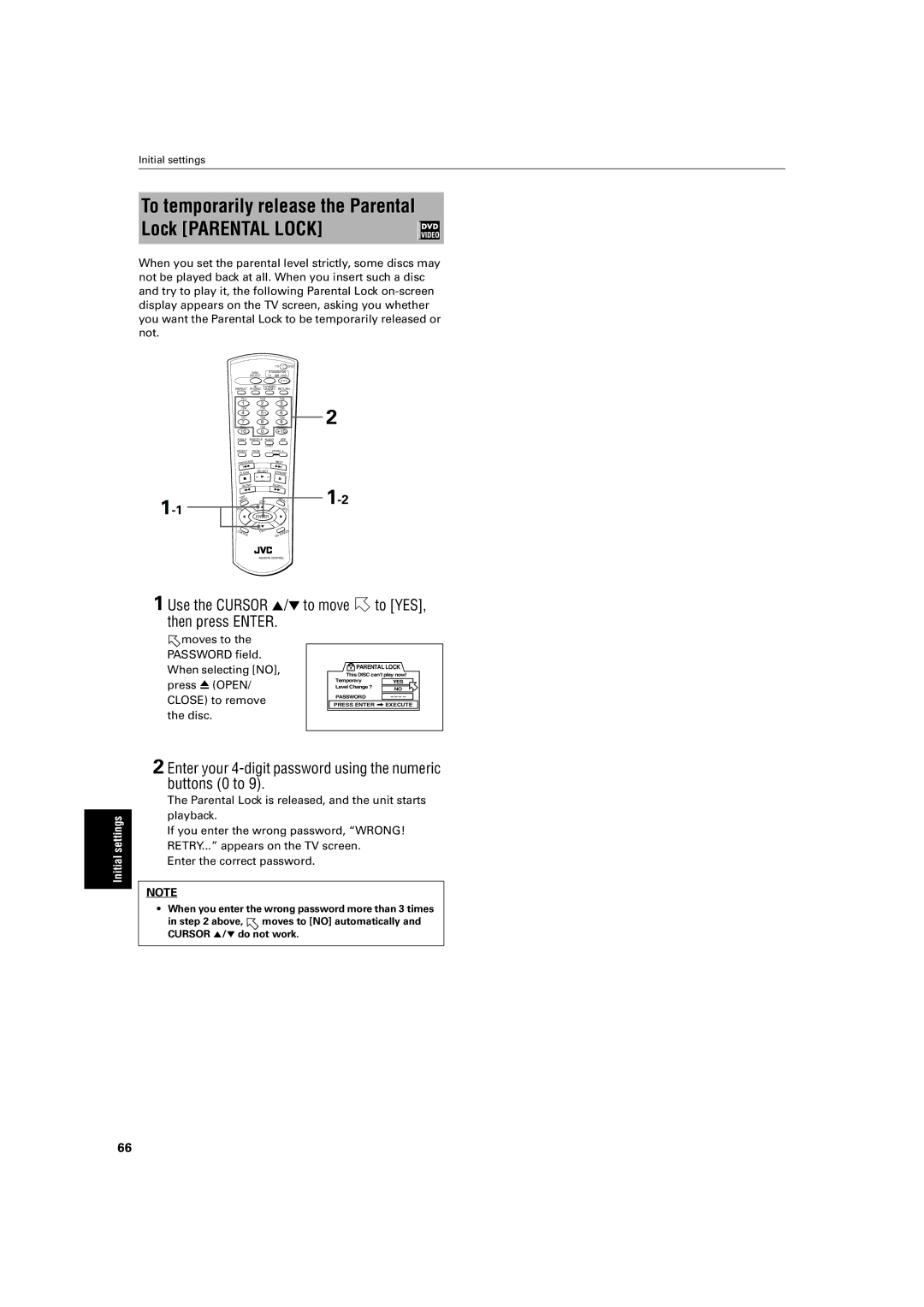 JVC XV-FA90BK, XV-FA92SL manual Use the Cursor 5/∞ to move to YES, then press Enter 