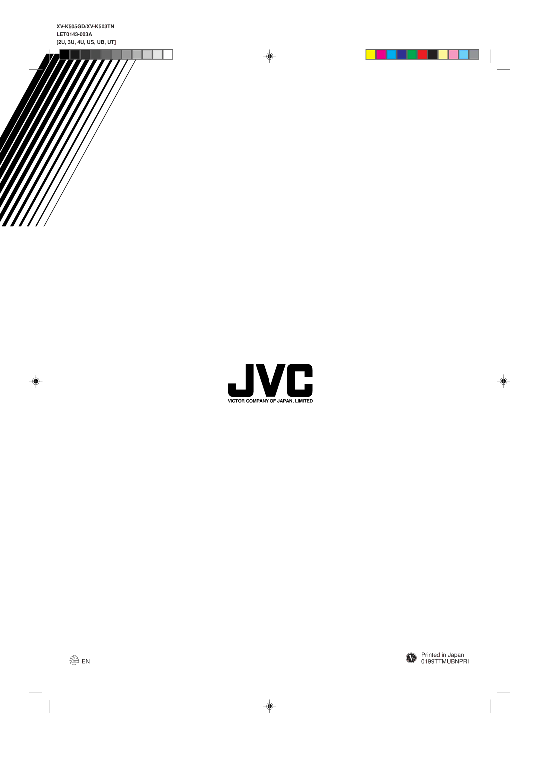 JVC XV-K505GD, XV-K503TN manual 0199TTMUBNPRI 