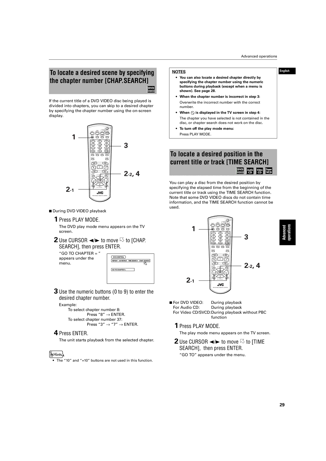 JVC XV-M512SL manual Press Play Mode, Press Enter, Appears under, Menu 