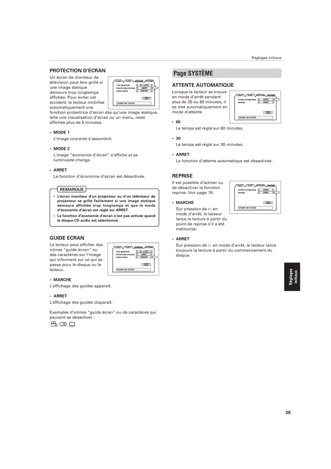 JVC XV-M555BK manual Système 