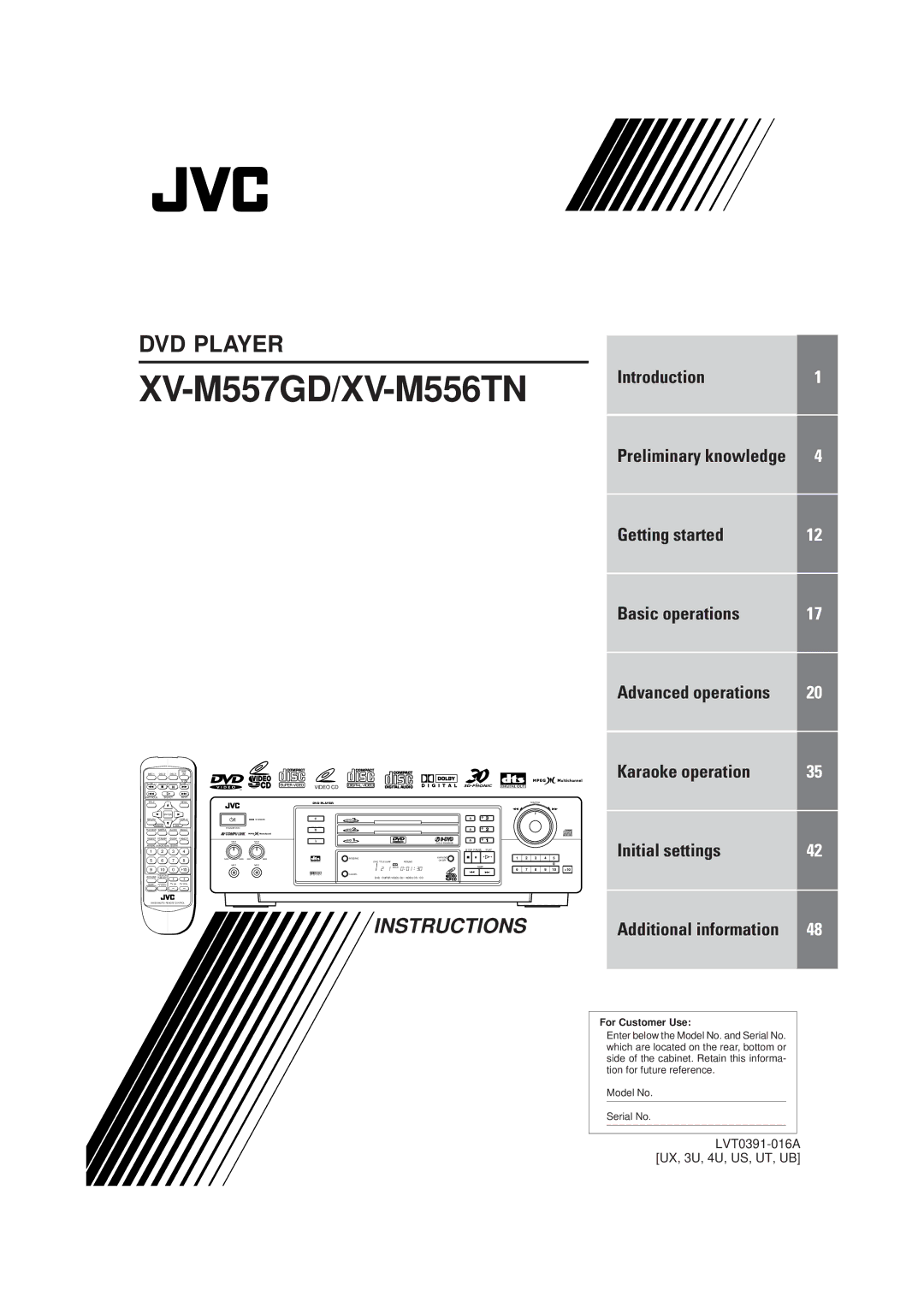 JVC manual XV-M557GD/XV-M556TN 