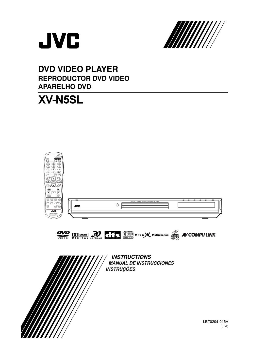 JVC XV-N5SL manual 