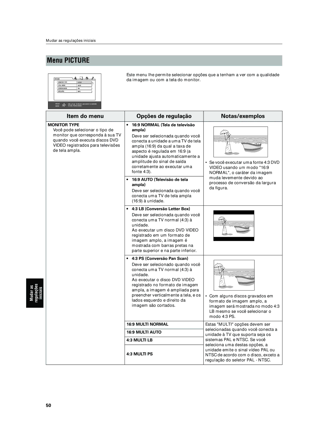 JVC XV-N5SL manual Menu Picture 