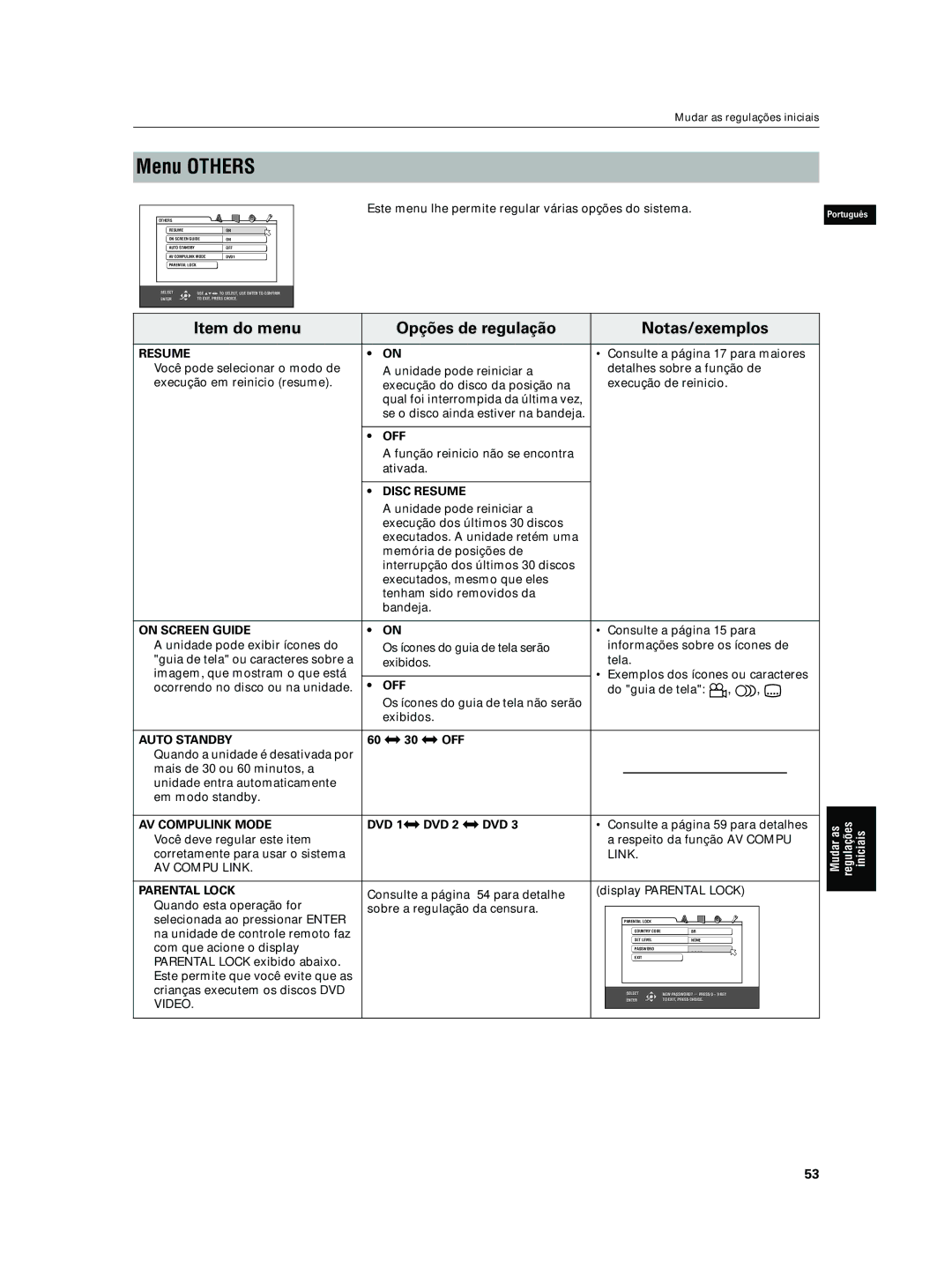 JVC XV-N5SL manual Menu Others, Link AV Compu Link, Video 