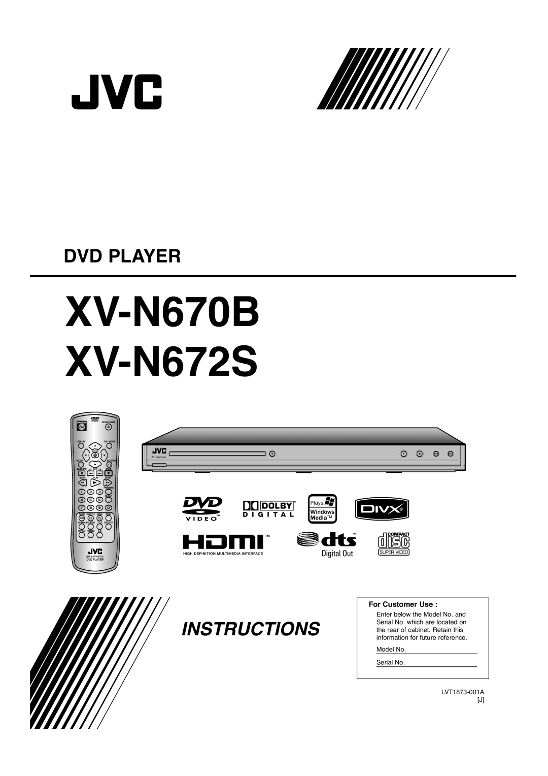 JVC manual XV-N670B XV-N672S 