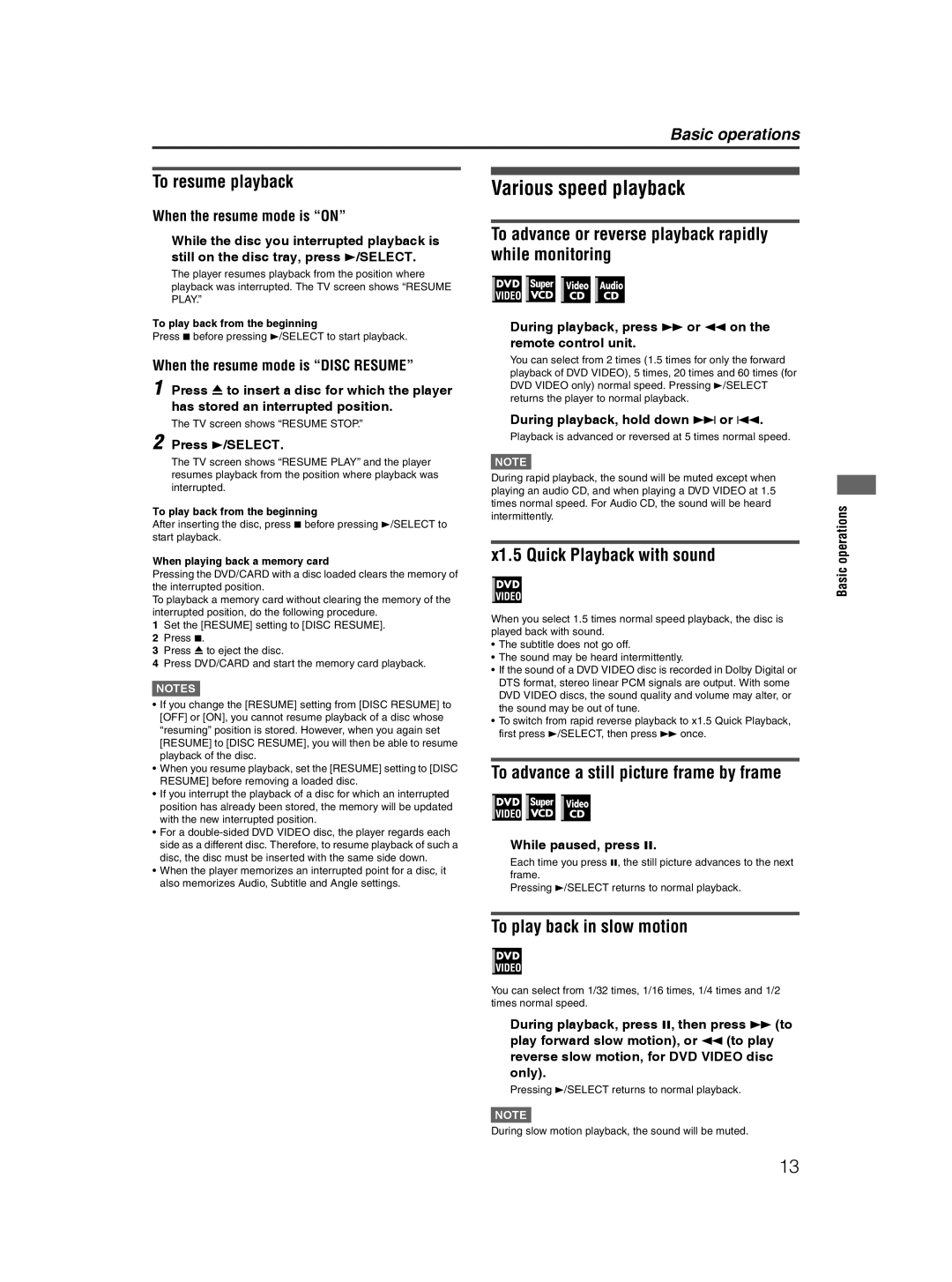 JVC XV-NP10S manual To advance or reverse playback rapidly while monitoring, X1.5 Quick Playback with sound 