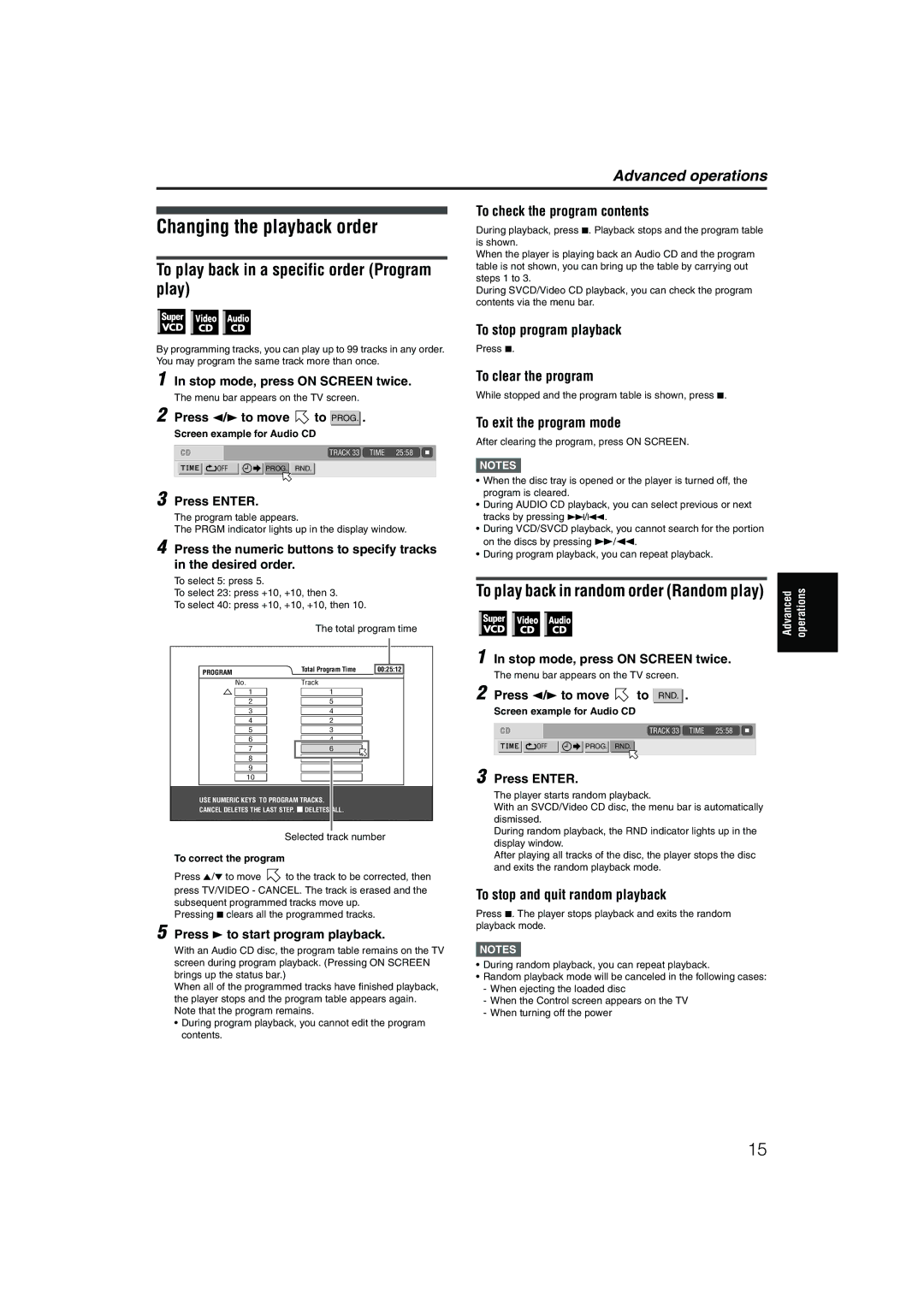 JVC XV-NP1SL manual Changing the playback order, To play back in a specific order Program play 