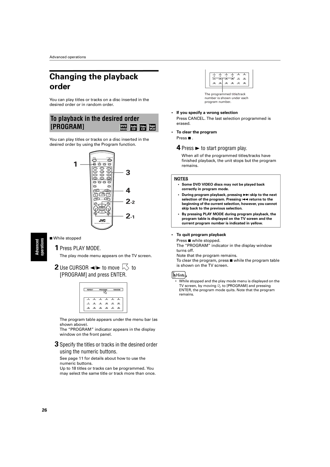 JVC XV-S300BK/XV-S302SL, XV- S300BK manual Press Play Mode 