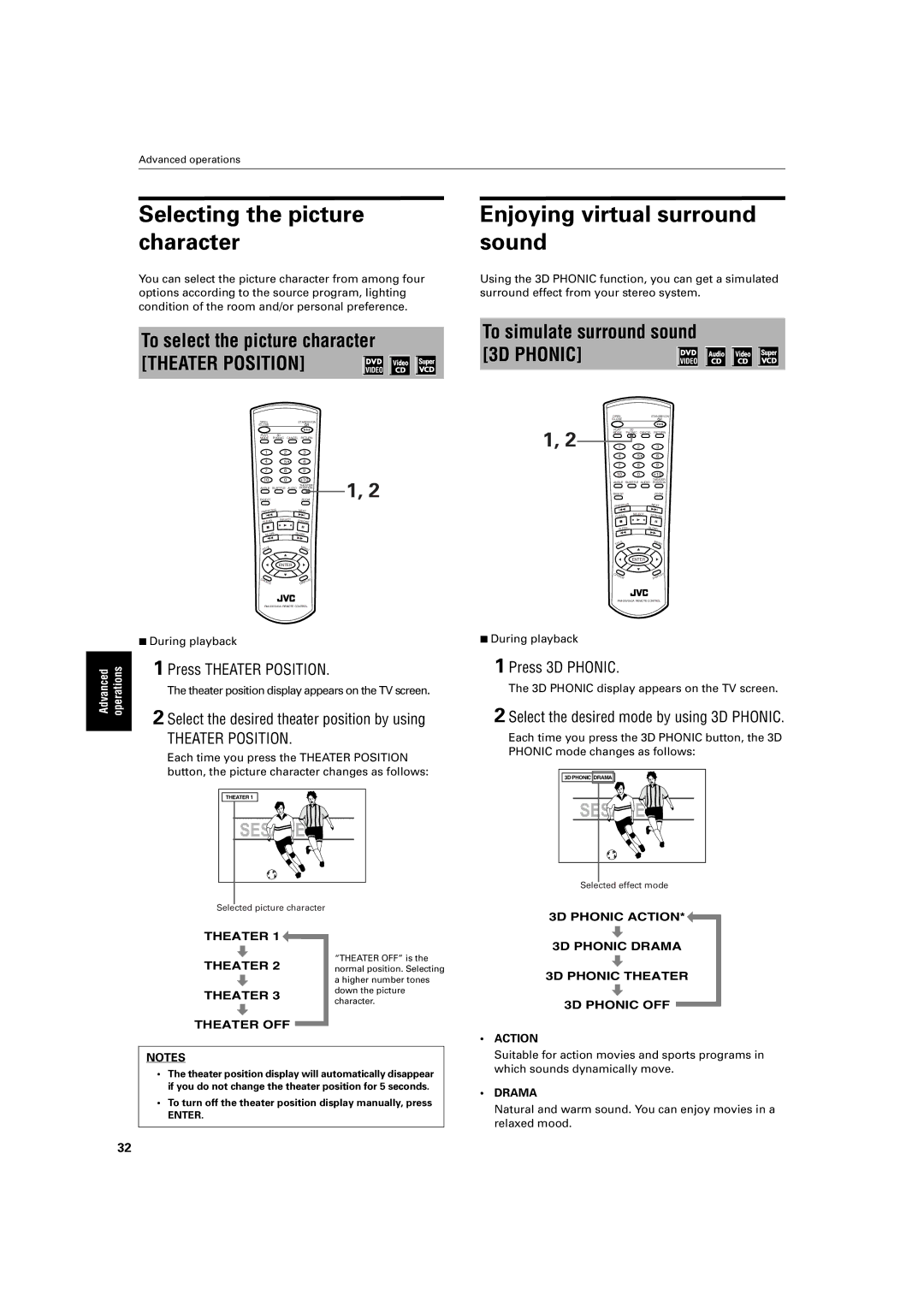 JVC XV-S300BK/XV-S302SL, XV- S300BK manual Selecting the picture character 