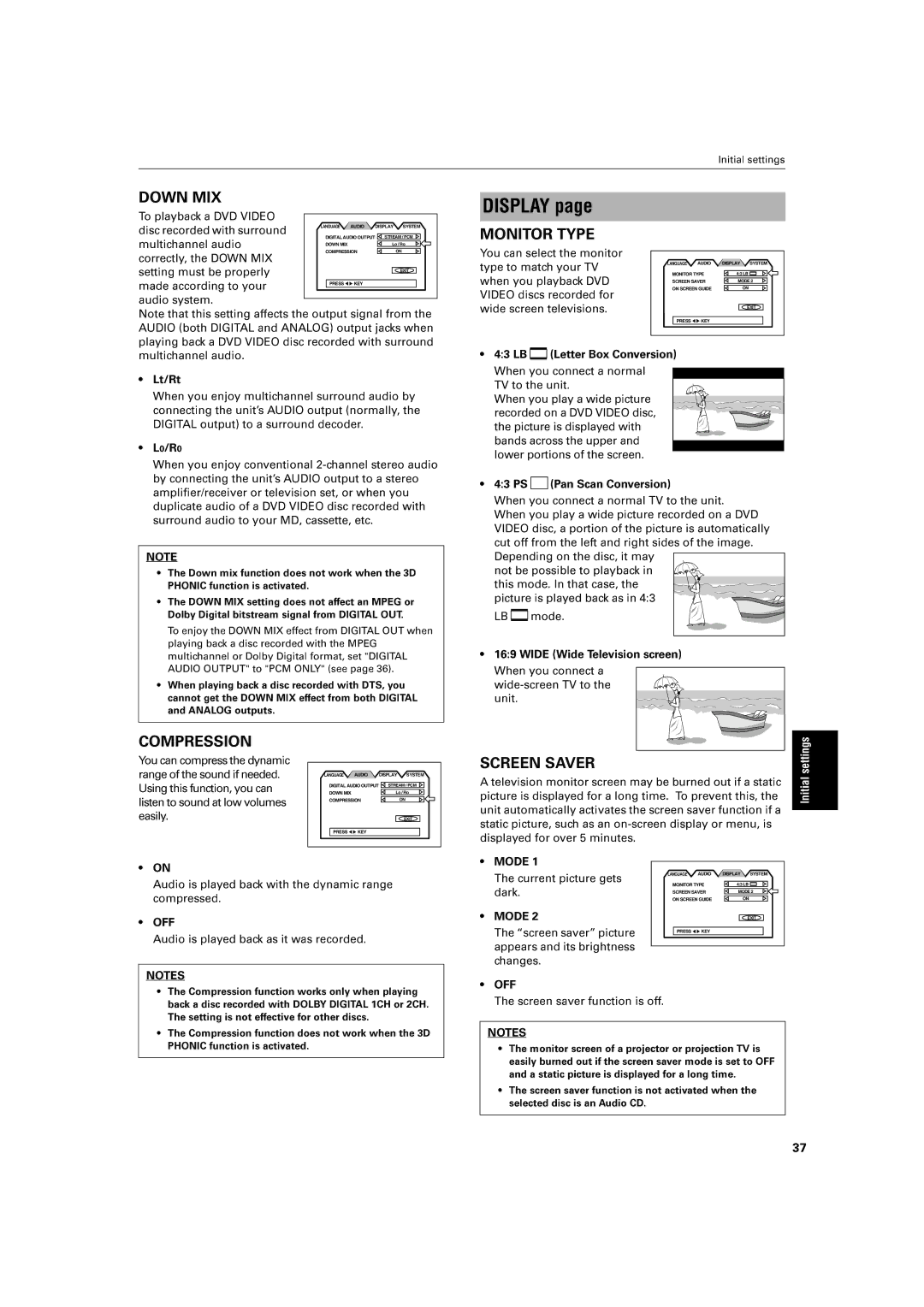 JVC XV-S30BK manual Display, Cnversion, RmalTVto, Wide-screenTVtothe, Saveîpicture, Change, TVis 