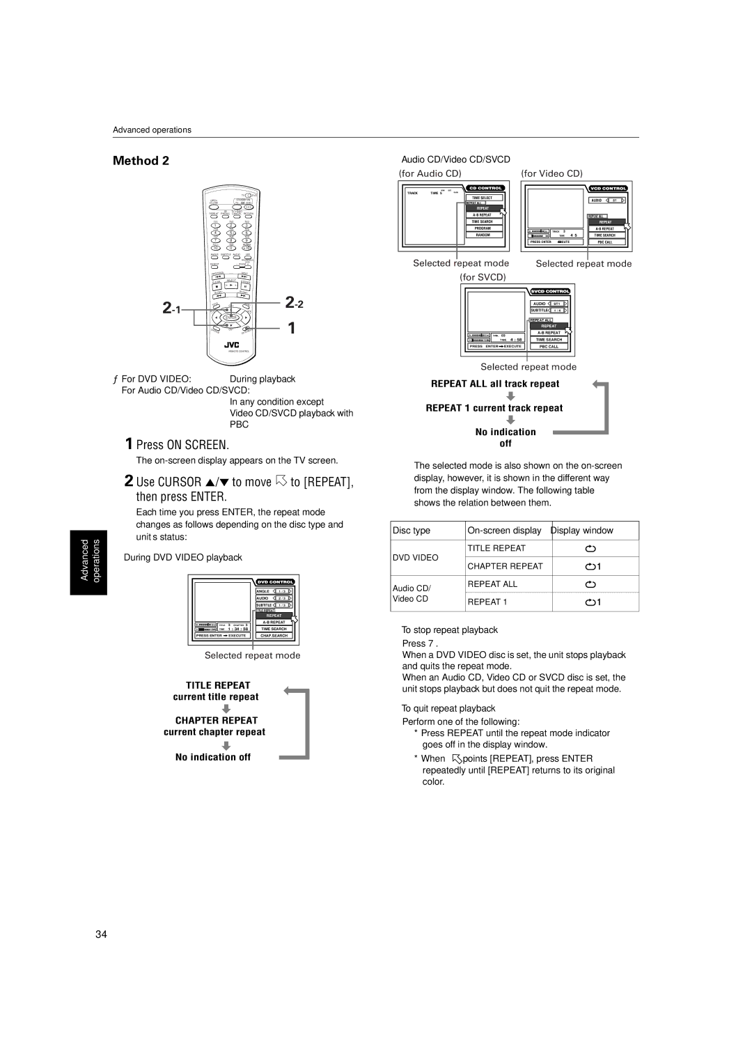 JVC XV-S60BK manual Way, ThePr sson-ONscreenSCREENdisplay.appearsontheTVscreen, Offinthedisplaywindow 