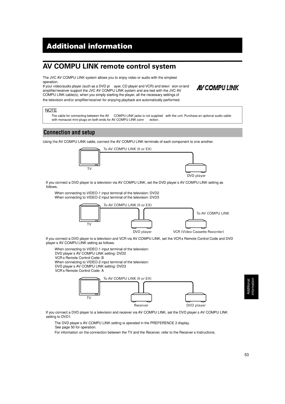 JVC XV-S60BK manual Follows, Sepageconnect, ÏForinformationontheconnection, SettingThetoDVD1playe 