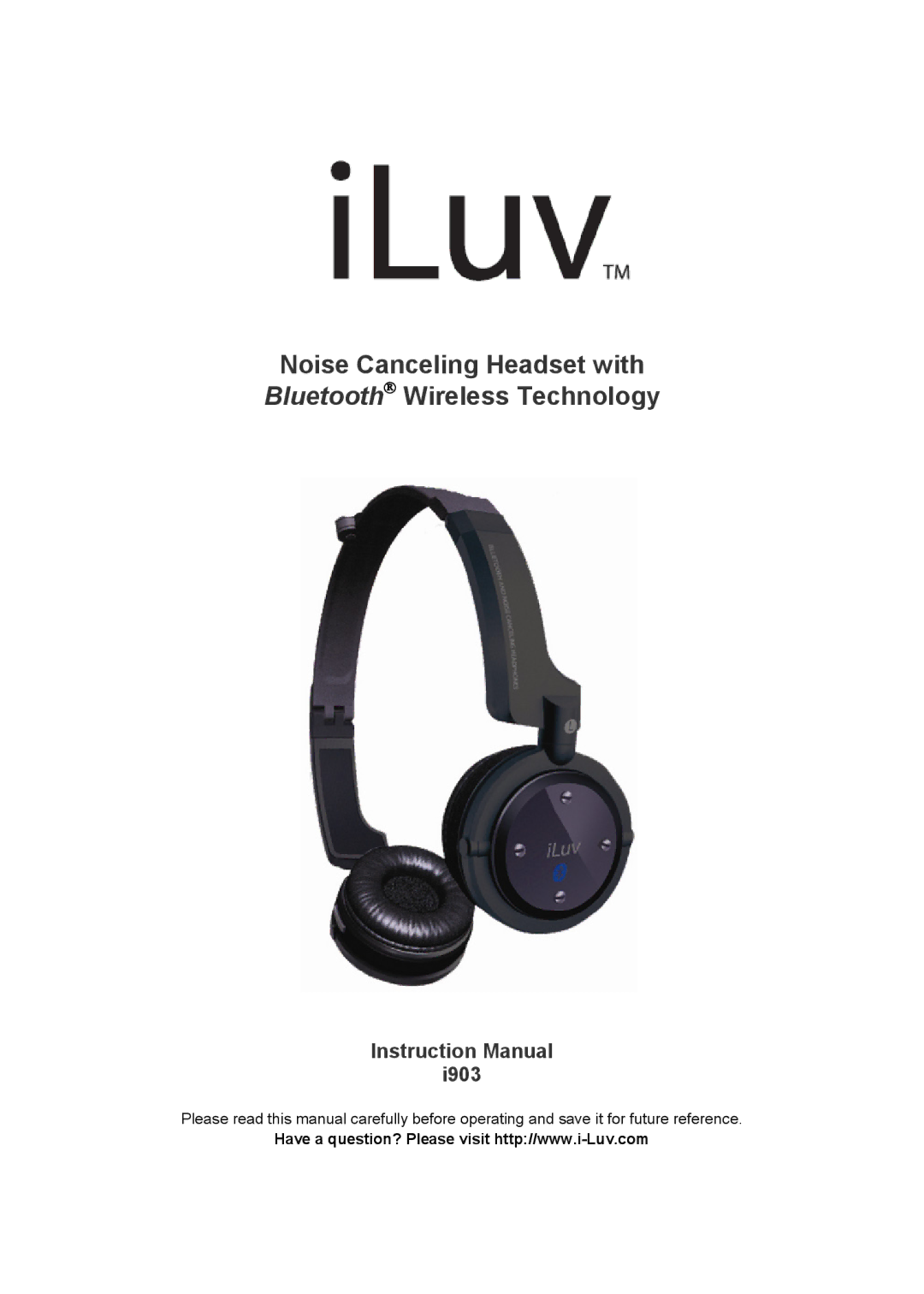 Jwin i903 instruction manual Noise Canceling Headset with Bluetooth Wireless Technology 