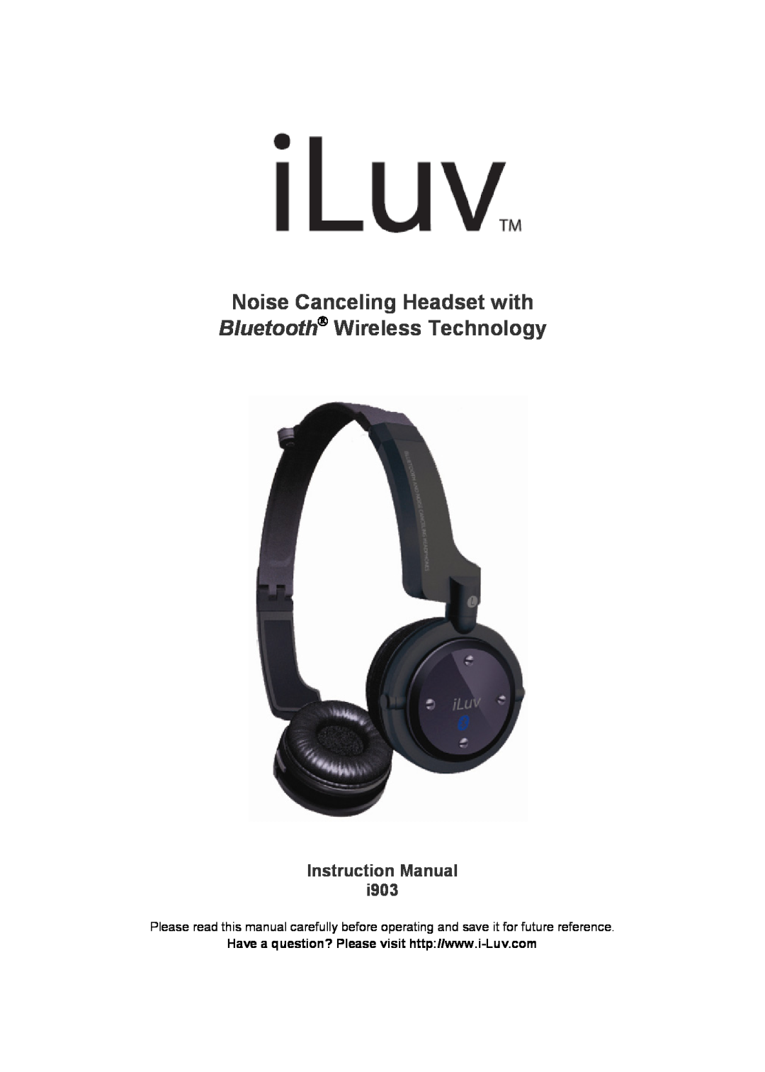 Jwin i903 instruction manual Noise Canceling Headset with, Bluetooth Wireless Technology 