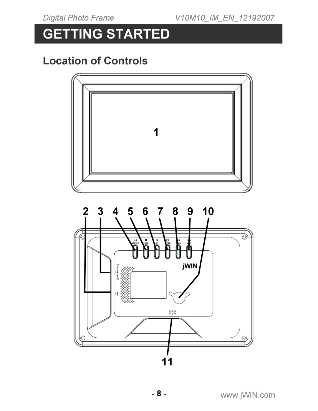 Jwin JP-127 instruction manual 4 5 6 7 8 9 