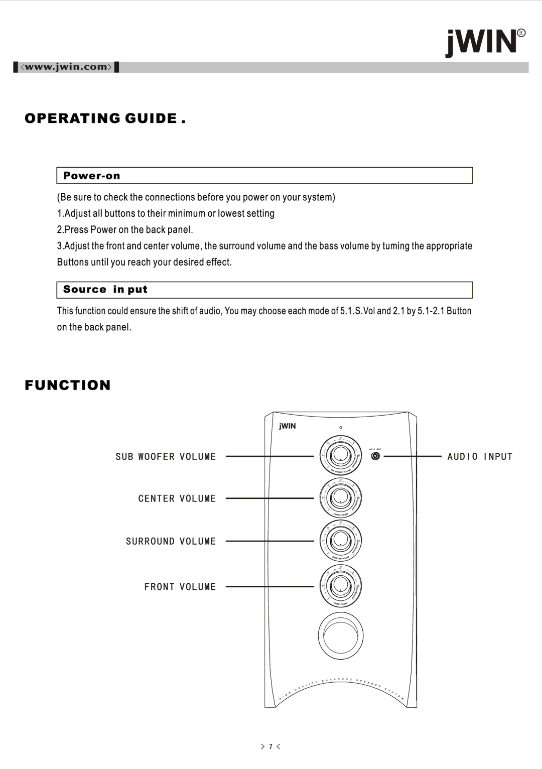 Jwin JS-P802 manual 