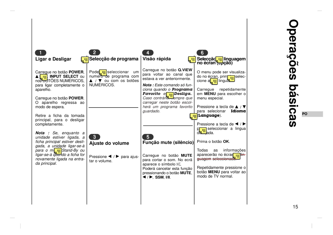 Jwin JV-DTV17 owner manual Básicas 