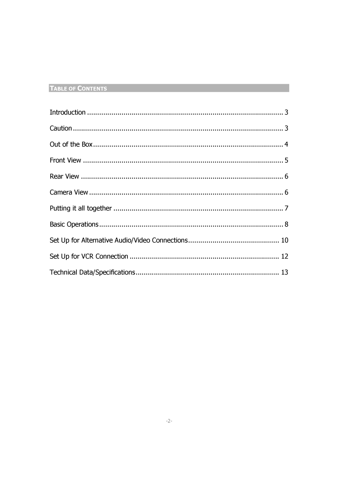 Jwin JV-TV2040 manual Set Up for Alternative Audio/Video Connections 