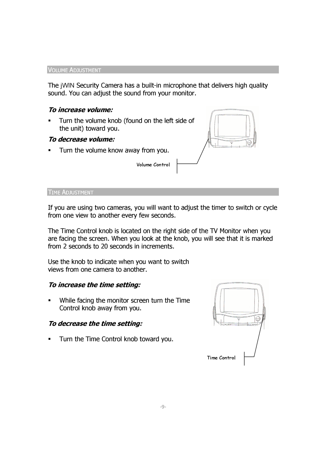 Jwin JV-TV2040 manual To increase volume 