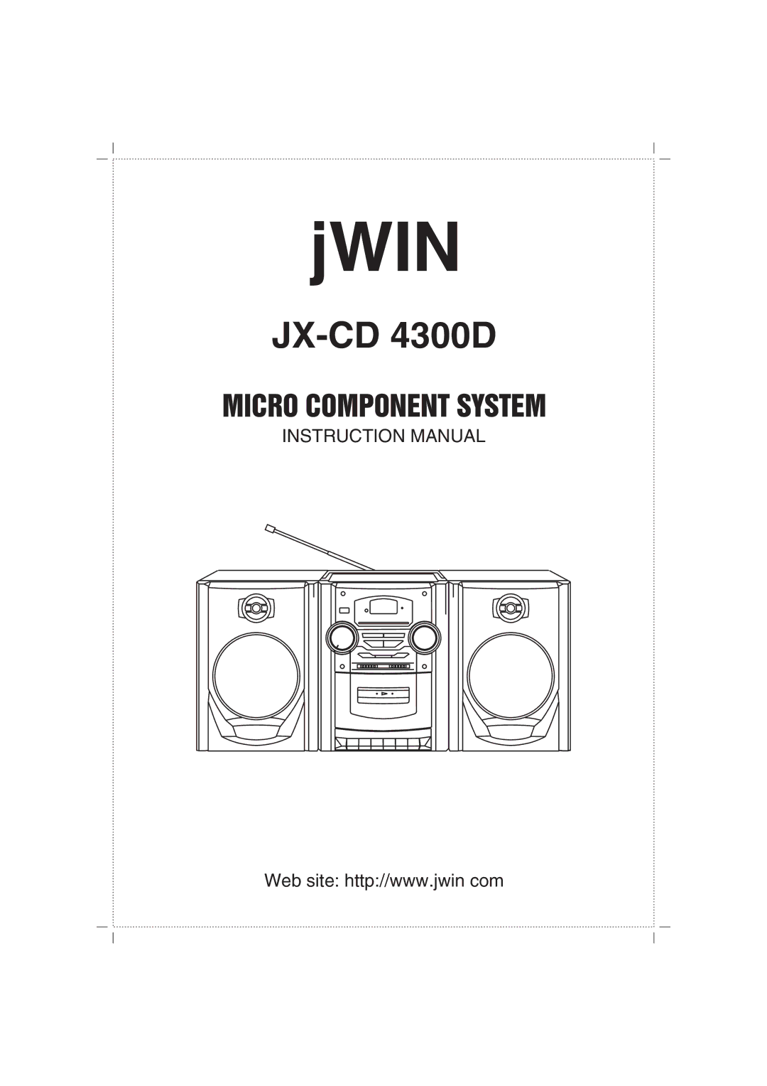 Jwin JX-43000D instruction manual JX-CD 4300D 