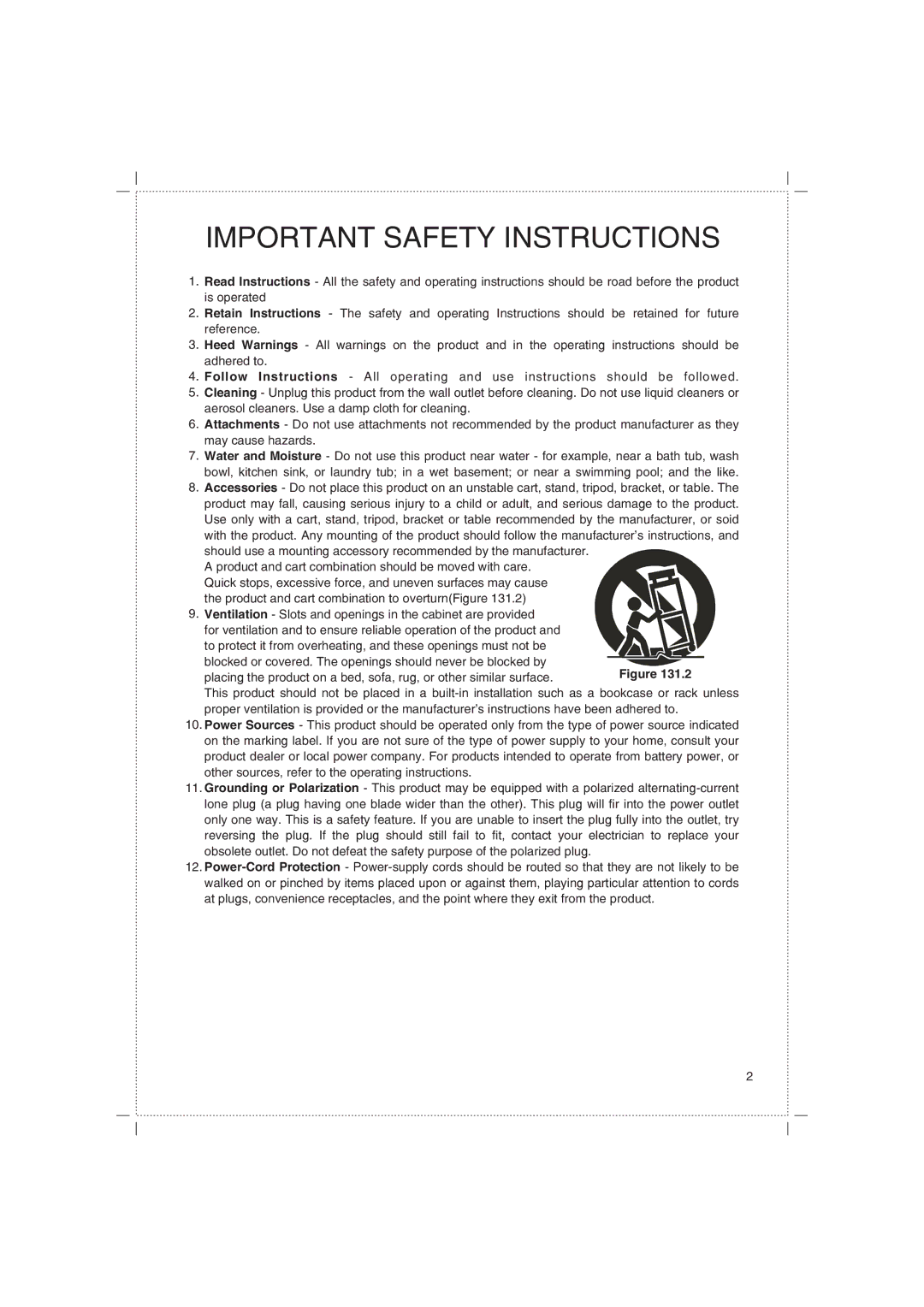 Jwin JX-43000D instruction manual Important Safety Instructions 