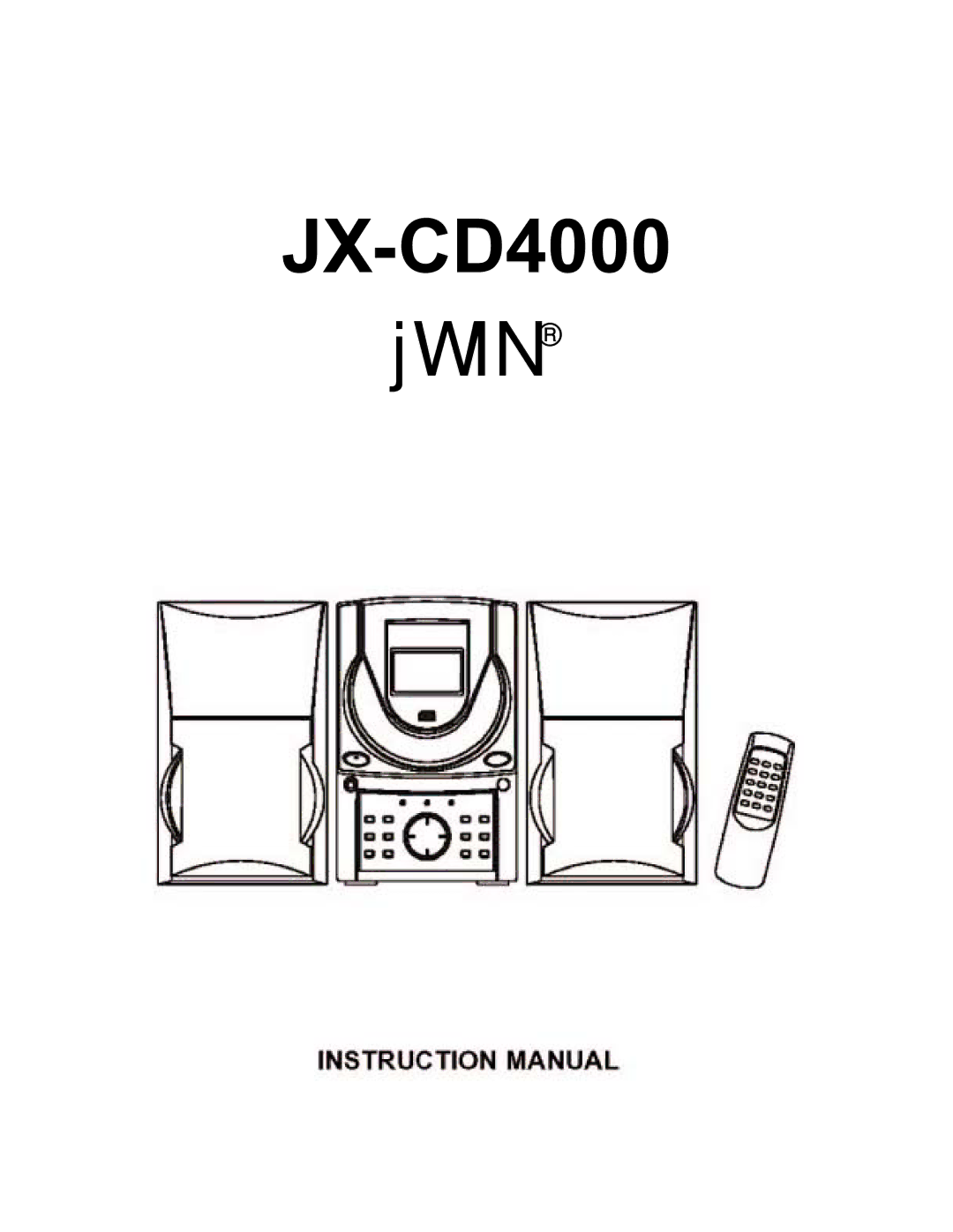 Jwin JX-CD4000 manual Jwin 