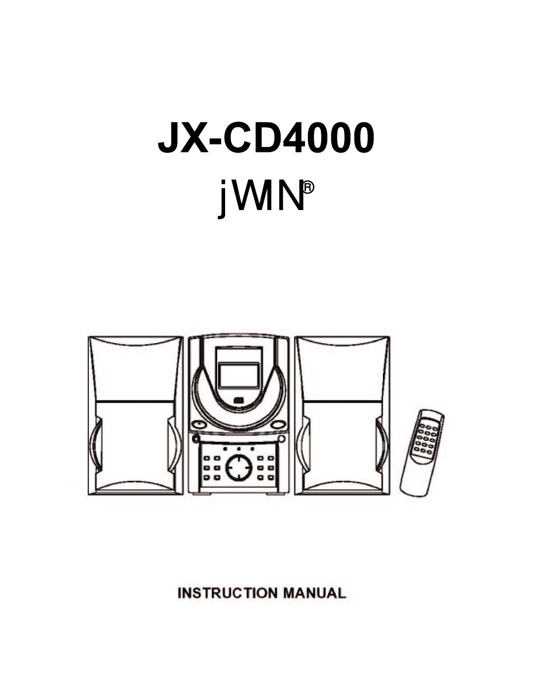 Jwin JX-CD4000 manual jWIN 