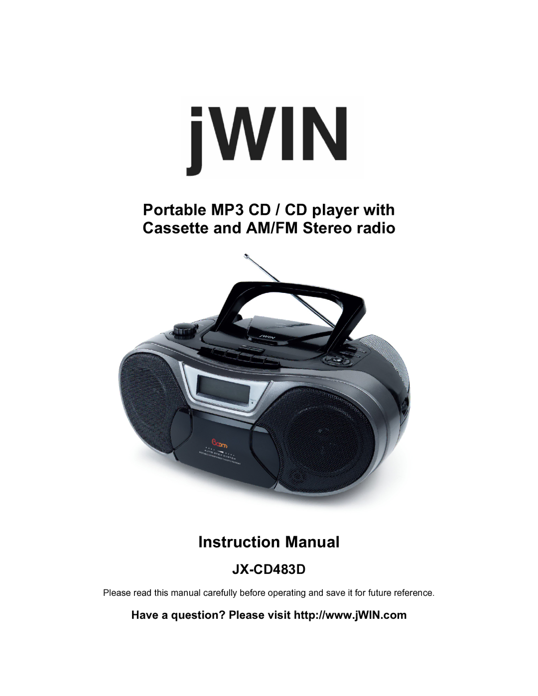 Jwin JX-CD483D instruction manual 