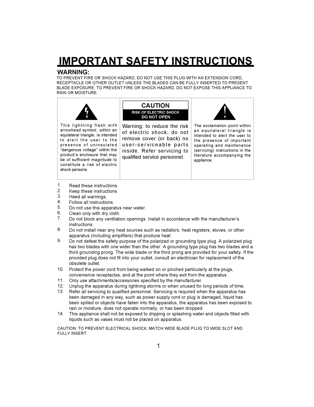 Jwin JX-CD492 owner manual Do not Open 