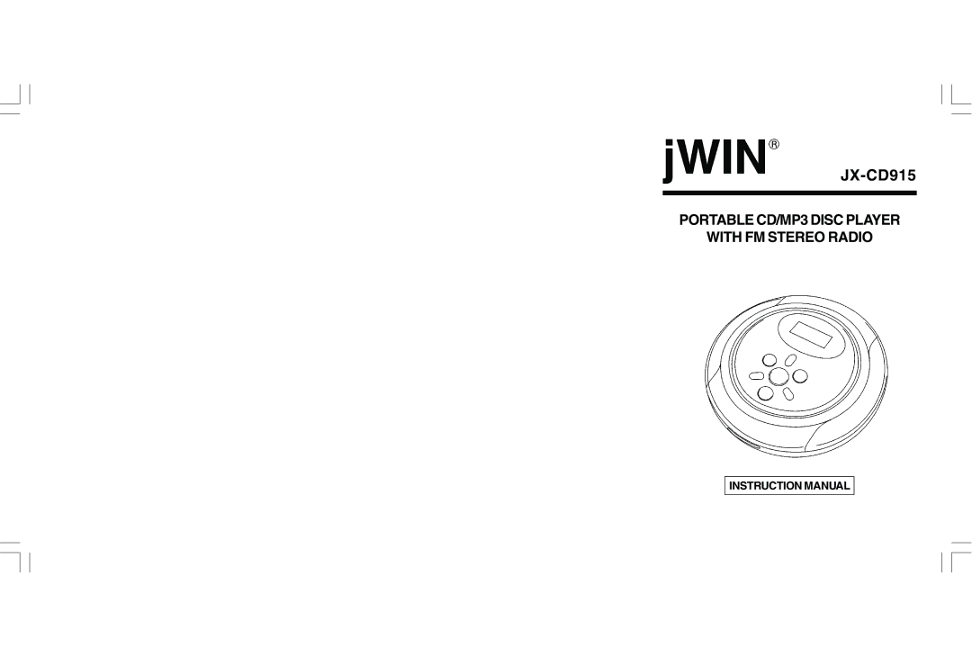 Jwin JX-CD915 instruction manual 