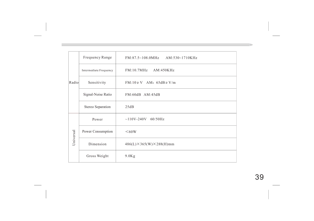 Jwin JX-DVD400 manual Intermediate Frequency 