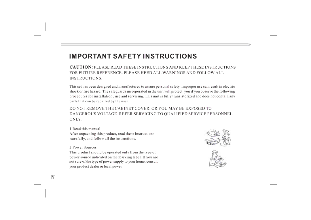 Jwin JX-DVD400 manual Important Safety Instructions 