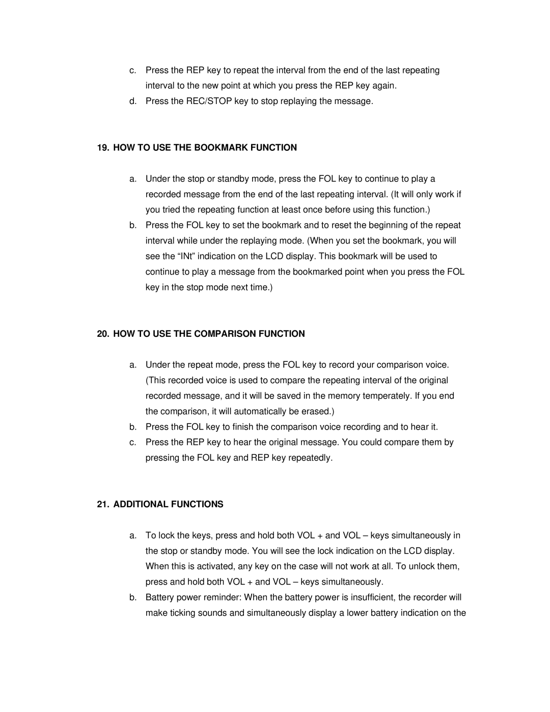 Jwin JX-R86 user manual HOW to USE the Bookmark Function, HOW to USE the Comparison Function, Additional Functions 