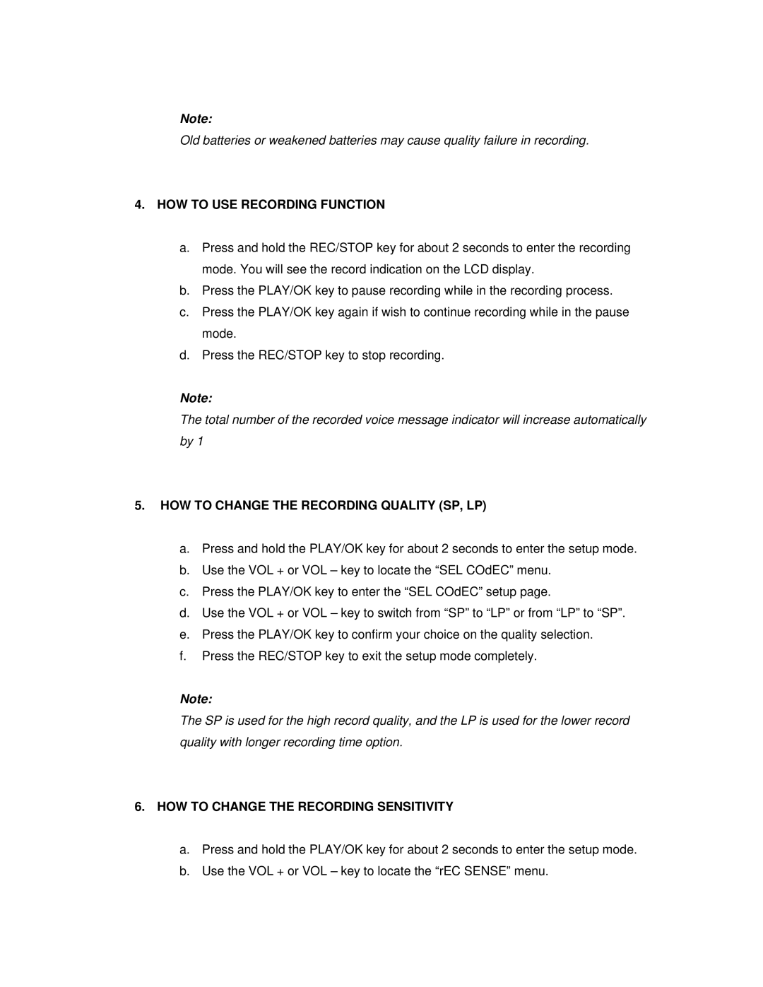 Jwin JX-R86 user manual HOW to USE Recording Function, HOW to Change the Recording Quality SP, LP 