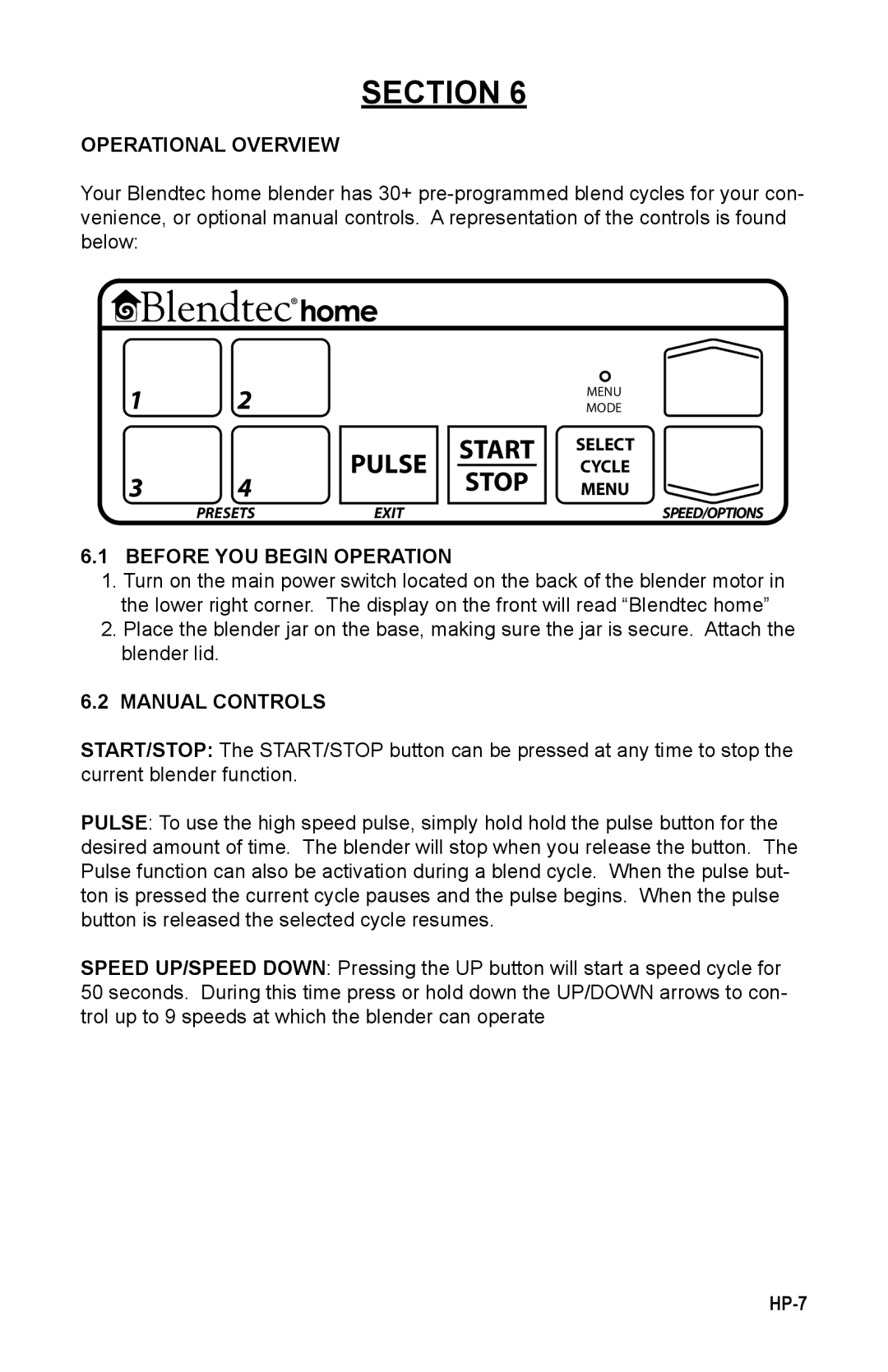 K-Tec HP3A instruction manual Operational Overview, Before YOU Begin Operation, Manual Controls 