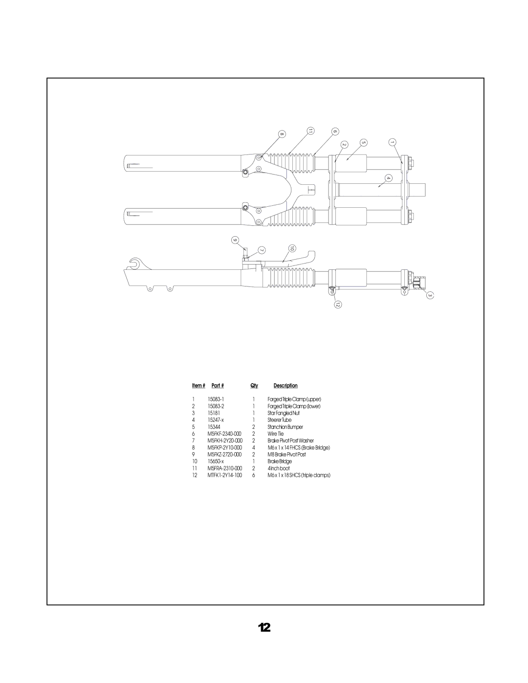 K2 Bike Chubby LT manual Qty Description 15083-1 