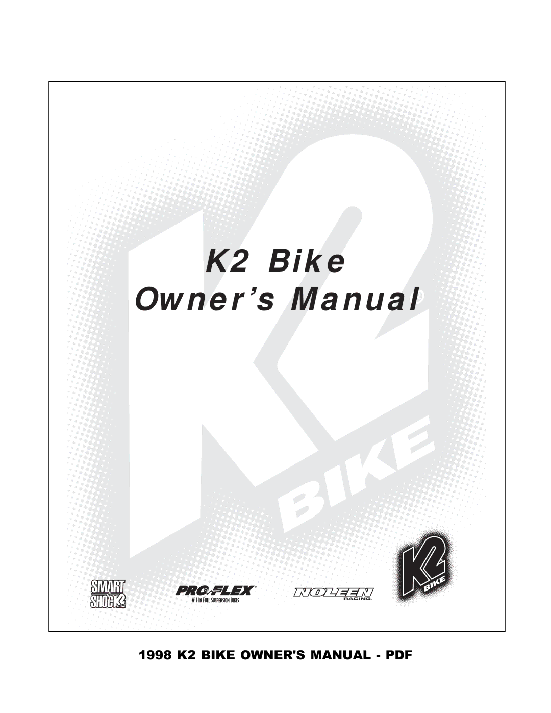 K2 Bike S manual K2 Bike 