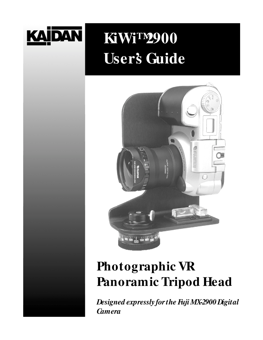 Kaidan KiWiTM 2900 manual KiWi User’s Guide, Photographic VR Panoramic Tripod Head 