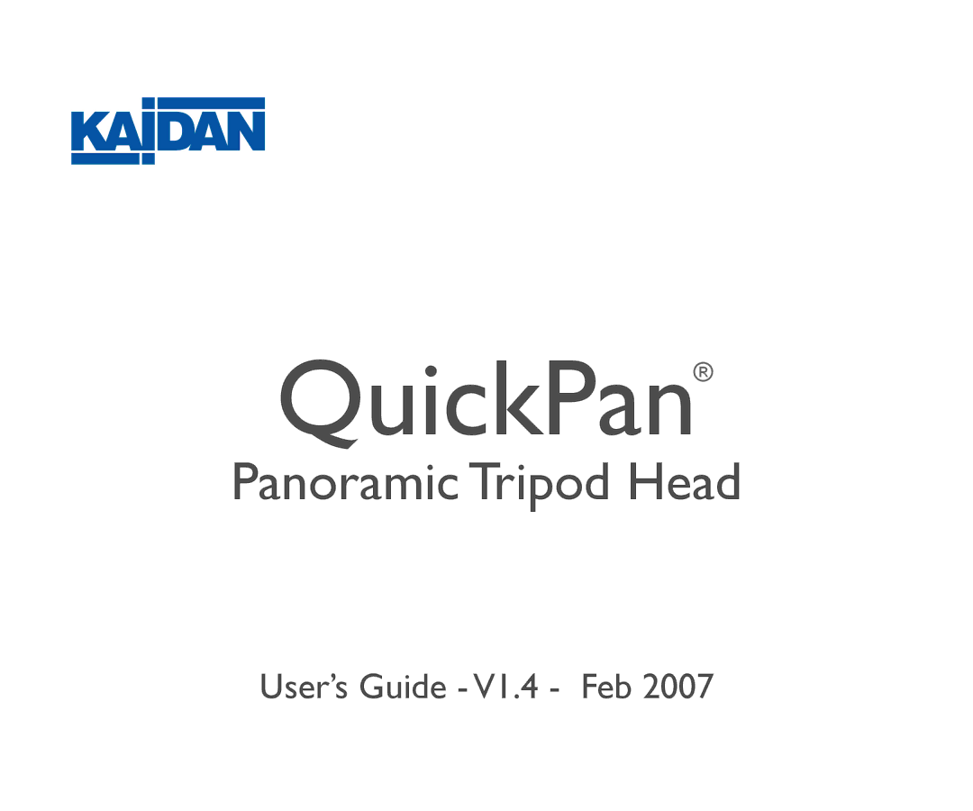 Kaidan V1.4 manual QuickPan 