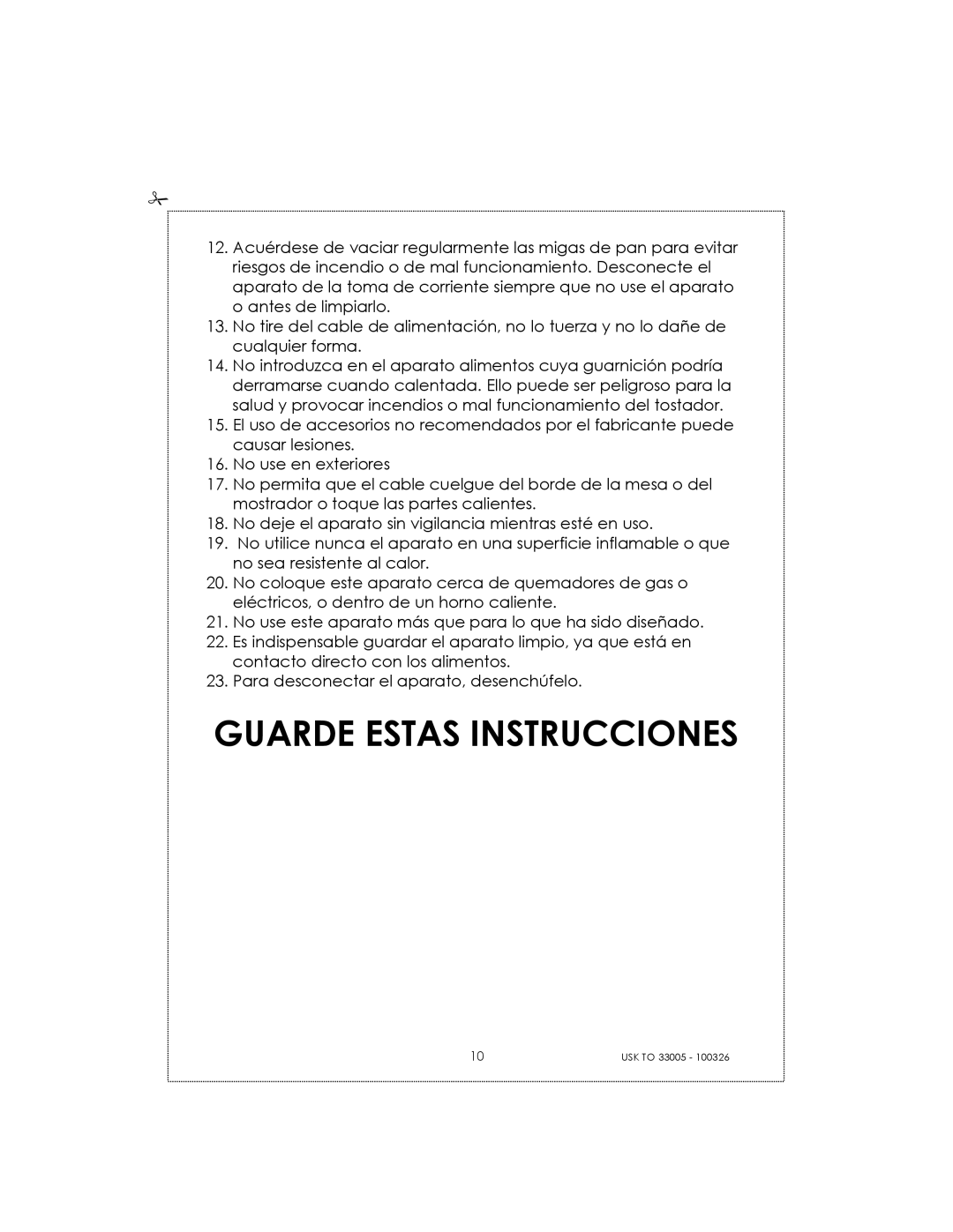 Kalorik 33005 manual Guarde Estas Instrucciones 