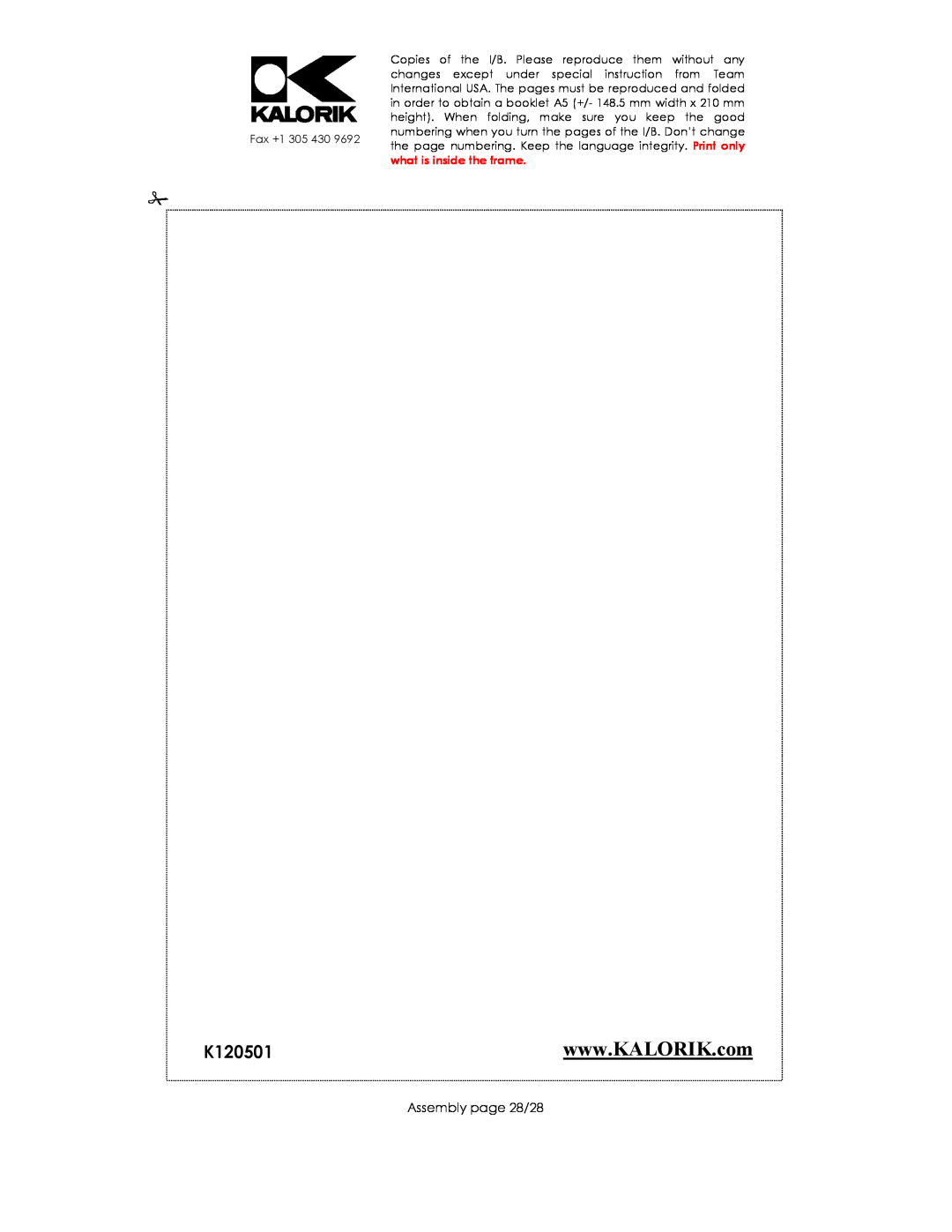 Kalorik SWP 39888 manual Assembly page 28/28 