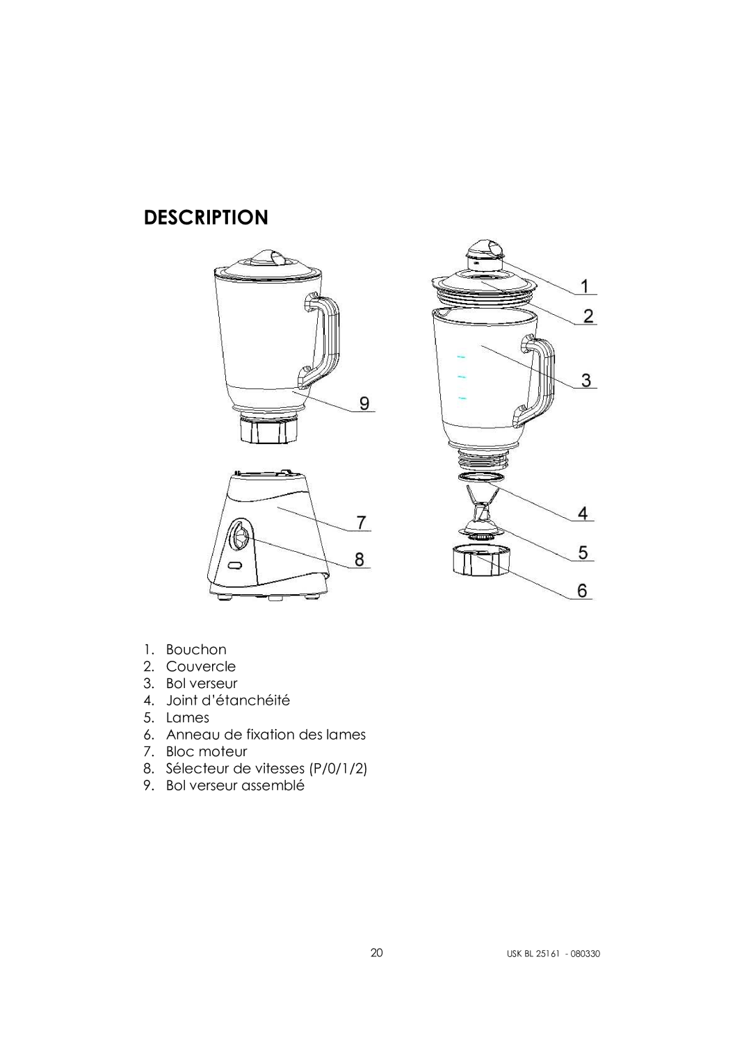 Kalorik usk bl 25161 manual Description 