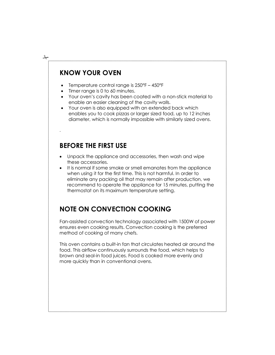 Kalorik USK OV 32091 manual Know Your Oven, Before the First USE 