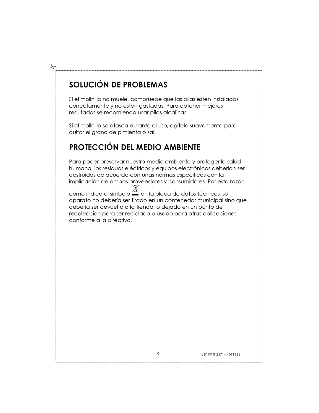 Kalorik USK PPG 25714 manual Solución DE Problemas, Protección DEL Medio Ambiente 