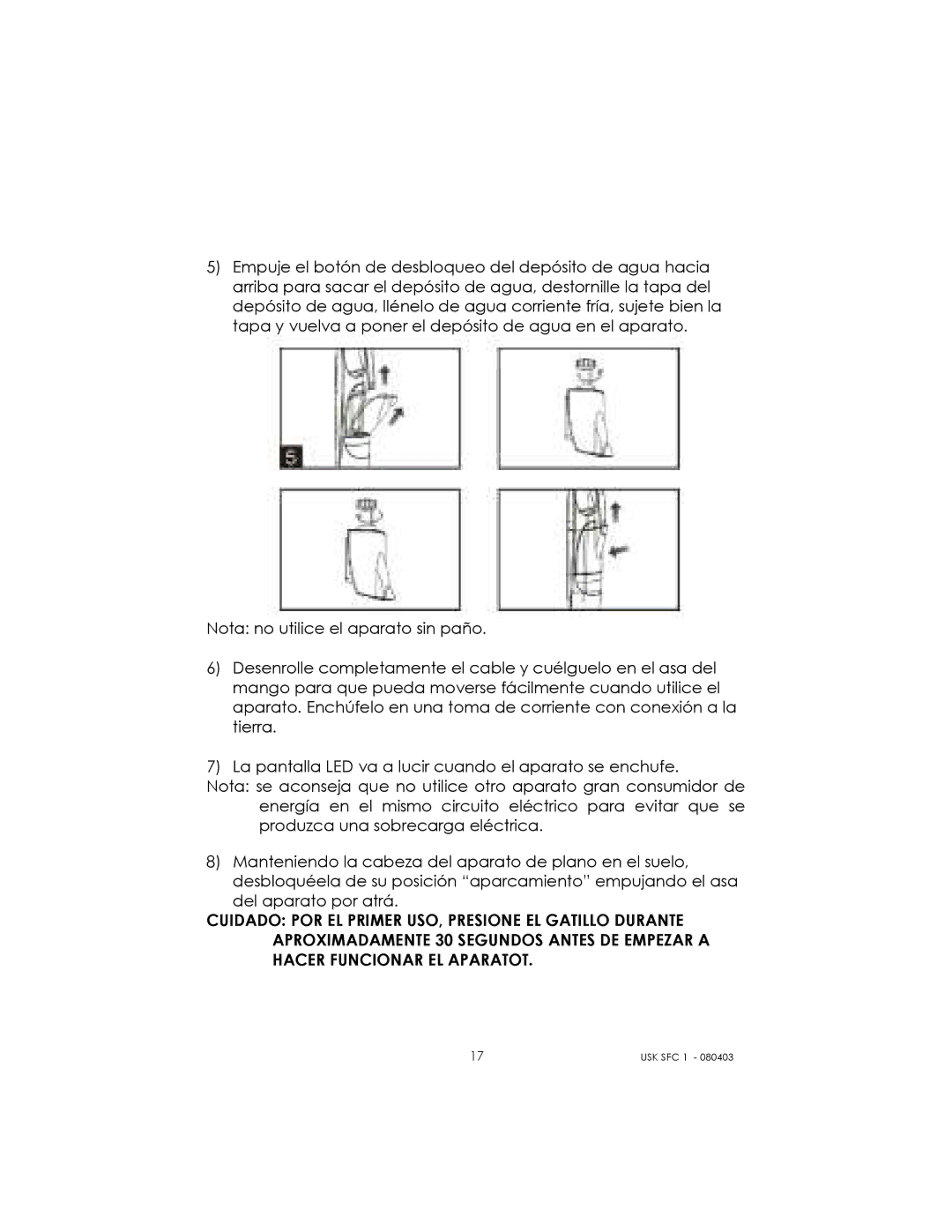 Kalorik USK SFC 1 manual 