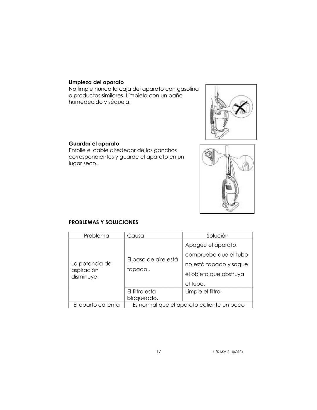 Kalorik USK SKV 2 manual Problemas Y Soluciones 