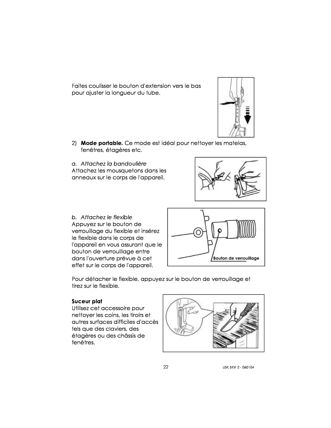 Kalorik USK SKV 2 manual b.Attachez le flexible 