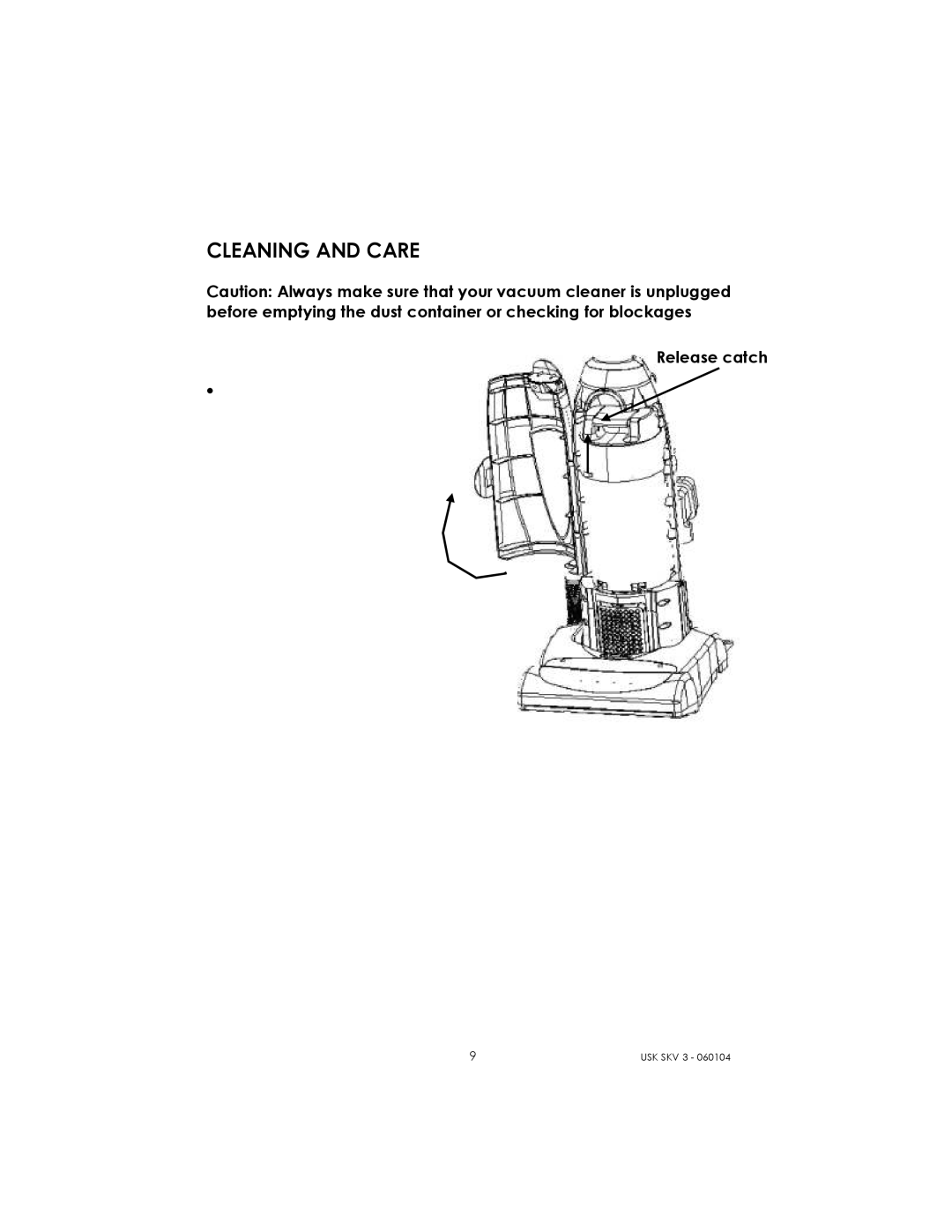 Kalorik USK SKV 3 manual Cleaning and Care 