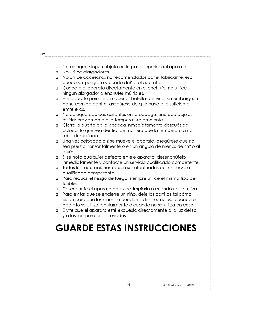 Kalorik USK WCL 32964 manual Guarde Estas Instrucciones 